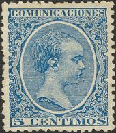 *215. 1889. 5 Cts Azul. PIEZA DE LUJO. - Other & Unclassified