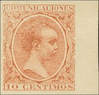 *217s. 1889. 10 Cts Castaño Amarillo, Borde De Hoja. SIN DENTAR. MAGNIFICO. - Sonstige & Ohne Zuordnung