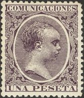 *226. 1889. 1 Pts Violeta. Color Intenso Y Muy Bien Centrado. MAGNIFICO. Edifil 2018: 62 Euros - Other & Unclassified