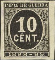 (*)237. 1898. 10 Cts Negro. SIN DENTAR. MAGNIFICO Y RARO. Edifil 2018: 176 Euros - Other & Unclassified