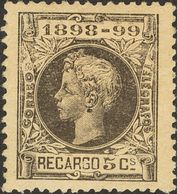 *240. 1898. 5 Cts Negro. Excelente Centraje. MAGNIFICO. - Autres & Non Classés