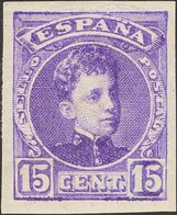 *246s. 1901. 15 Cts Violeta. SIN DENTAR. MAGNIFICA. Edifil 2018: 33 Euros - Other & Unclassified