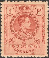 *278. 1909. 1 Pts Carmín. Excelente Centraje Y Color. PIEZA DE LUJO. Edifil 2018: +86 Euros - Autres & Non Classés