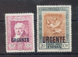 **516hcc, 530hcc. 1930. 20 Cts Lila Y 20 Cts Azul Y Castaño, Ambos Con La Variedad CAMBIO DE COLOR EN LA SOBRECARGA, En  - Sonstige & Ohne Zuordnung