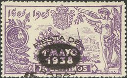 **761hdv. 1938. 45 Cts Sobre 15 Cts Violeta. Variedad SOBRECARGA DESPLAZADA VERTICALMENTE (corresponde A La Parte Superi - Sonstige & Ohne Zuordnung