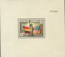 **764id. 1938. Hoja Bloque. Variedad DOBLES ASTAS DE LAS BANDERAS. MAGNIFICA. Edifil 2015: 115 Euros - Sonstige & Ohne Zuordnung