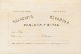 (*)EP6Pb. 1874. PRUEBA CALCOGRAFICA, De La Tarjeta Entero Postal (vuelta) Del Año 1873 (manchitas Del Tiempo). BONITA Y  - Autres & Non Classés