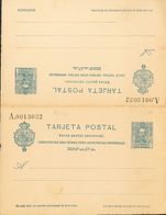 (*)EP60. 1925. 25 Cts + 25 Cts Azul Sobre Tarjeta Entero Postal, De Ida Y Vuelta. MAGNIFICA. Edifil 2018: 133 Euros - Other & Unclassified