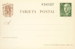 **EP90. 1962. 70 Cts Verde Sobre Tarjeta Entero Postal. MAGNIFICO. Edifil 2018: 51 Euros - Other & Unclassified