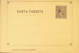 (*)EP1. 1892. 15 Cts Castaño Sobre Carta-Tarjeta Entero Postal Privado (sin Anuncios). MAGNIFICO. (Láiz 2006, 180 Euros) - Other & Unclassified