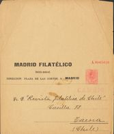 (*)EP202. 1910. 10 Cts Rosa Sobre Faja Periódicos De Un Entero Postal Privado MADRID FILATELICO (sin Plegar Y Sin Circul - Autres & Non Classés