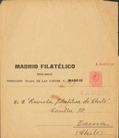 (*)EP202. 1910. 10 Cts Rosa Sobre Faja Periódicos De Un Entero Postal Privado MADRID FILATELICO (sin Plegar Y Sin Circul - Other & Unclassified