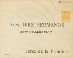 (*)EP281. 1910. 15 Cts Amarillo Sobre Entero Postal Privado DIEZ HERMANOS. MAGNIFICO. (Láiz 2006, 240 Euros) - Autres & Non Classés