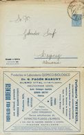 SOBRE EP339. 1920. 25 Cts Azul Sobre Entero Postal Privado PALAU AND LURIA (Diputación 19 Mm Y Publicidad Al Dorso). BAR - Autres & Non Classés
