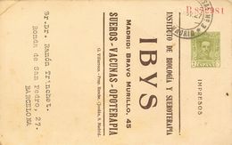 SOBRE EP436. 1927. 2 Cts Verde Oliva Sobre Tarjeta Entero Postal Privado YBYS (Universidad De Jerusalén Tipo II) De MADR - Autres & Non Classés