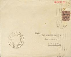 SOBRE EP958. 1935. 30 Cts Castaño Sobre Entero Postal Privado M.GALVEZ (tampón En Negro) De MADRID A HUELVA. MAGNIFICO Y - Autres & Non Classés