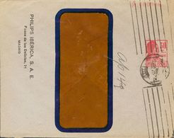 SOBRE EP1249. 1938. 30 Cts Rojo Sobre Entero Postal Privado PHILIPS IBERICA (membrete A Izquierda). MAGNIFICO. (Láiz 200 - Autres & Non Classés