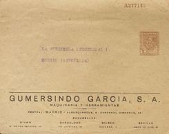 SOBRE EP1411. (1941ca). 2 Cts Castaño Sobre Entero Postal Privado GUMERSINDO GARCIA (membrete Sevilla) Dirigido A MONGAT - Other & Unclassified