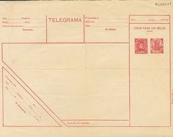 (*)EPT1/2. 1904. 50 Cts + 5 Cts Azul Negro Y 1 Pts + 5 Cts Carmín Sobre Enteros Postales Telegráficos Completos. MAGNIFI - Autres & Non Classés