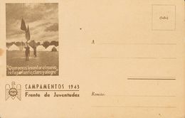 (*). 1943. Tarjeta Postal Del Frente De Juventudes. Campamentos 1943. MAGNIFICA Y MUY RARA. - Other & Unclassified