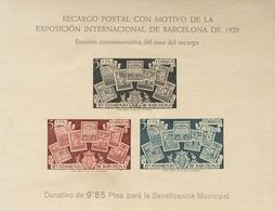 **NE31s. 1945. Hoja Bloque NO EMITIDA. SIN DENTAR. MAGNIFICA. Edifil 2018: +150 Euros - Autres & Non Classés