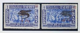 *59hcc, 61hcc. 1939. 6 Pts Sobre 50 Cts Y 10 Pts Sobre 50 Cts. Variedad COLORES DE LA HABILITACION CAMBIADOS. MAGNIFICOS - Sonstige & Ohne Zuordnung