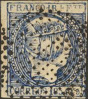 º3. 1854. 1 Real Azul Oscuro, Posición 31 (inapreciable Puntito Claro, Hay Un Certificado Exfima Que Ni Siquiera Indica  - Filipinas