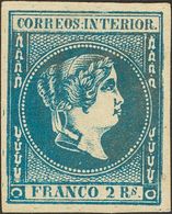 (*)14. 1863. 2 Reales Azul. PIEZA DE LUJO. Cert. CEM. Edifil 2018: 805 Euros - Philippinen