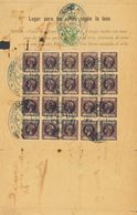 SOBRE 136(25), 149. 1898. 1 Ctvo Violeta, Veinte Sellos Y 1 Peso Verde. Telegrama De ILOILO A BACOLOD. Matasello COMUNIC - Filipinas