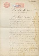 SOBRE. 1900. 25 Ctvos Rosa Carmín PAPEL SELLADO, Sobre Documento De Propiedad De MANILA, Habilitación U.S. MILITARY GOVE - Philippines