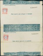 (*). 1901. 10 Ctvos Castaño PAGOS AL ESTADO (sin Inutilizar), Sobre Hoja Completa SERIE D, Habilitación U.S. MILITARY GO - Philippines