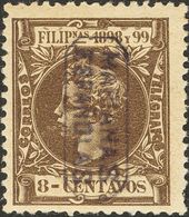 *5. 1899. 8 Ctvos Castaño Oscuro. MAGNIFICO. Cert. CEM. Edifil 2018: 410 Euros - Mariannes