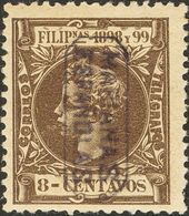 *5. 1899. 8 Ctvos Castaño Oscuro. MAGNIFICO. Cert. CEM. Edifil 2018: 410 Euros - Mariana Islands