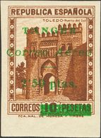 **NE20s. 1940. 2'50 Pts Sobre 10 Pts Castaño (valor Clave), Borde De Hoja. SIN DENTAR. MAGNIFICO. Edifil 2013: +60 Euros - Marruecos Español