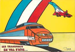 Illustrateurs - Illustrateur J. Lardie - Enghien Les Bains - Aviation - Avions - Concorde - Chemins De Fer - Trains - Lardie