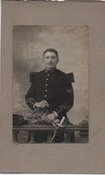 Militaria/ Petite Photo Ancienne Montée Sur Carton / Sous-officier Du 168éme/Avec Baîonnette/ Vers 1900-1920  PHOTN368 - War, Military