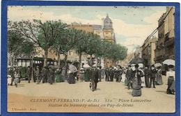 CPA Puy De Dôme 63 Clermont Ferrand Station Du Tramway Circulé - Clermont Ferrand