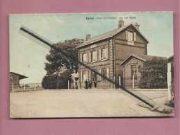 CPA Abîmée, Rétrécit  - Barlin  -(Pas-de-Calais) - La Gare - Barlin