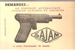 Buvard Jouet SAJAM Le Pistolet Automatique Combiné Flèches Et Amorces - Infantiles