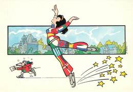 Illustrateurs - Illustrateur Jean Claval - Enghien Les Bains - Europe - Sports - Patinage - Autographe - Signature - Blanchard