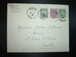 LETTRE TP 30c + TP 30c + TP 30c OBL.3-1 39 THIBAR TUNISIE - Lettres & Documents