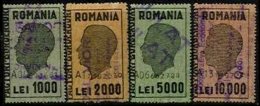 ROMANIA, Invoices, Used, F/VF - Revenue Stamps