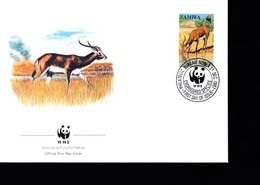 1 Timbre  Zambia  Zambie   50 N     Non Circulée   Sur Enveloppe   Année 1987  Antilope    WWF - Lettres & Documents