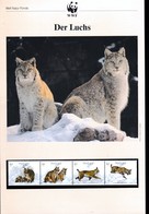 4 Timbres  Portugal   27.       1988      Non Circulée     Der Luchs  Les Lynx     WWF - Lettres & Documents