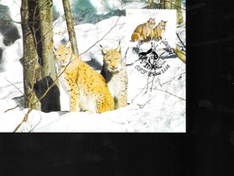 1 Timbre  Portugal   27.       1988    Sur Carte Postale     Non Circulée     Der Luchs  Les Lynx     WWF - Briefe U. Dokumente