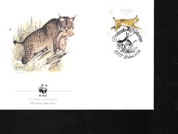 1 Timbre  Portugal   27.       1988    Sur Enveloppe    Non Circulée     Der Luchs  Les Lynx     WWF - Briefe U. Dokumente