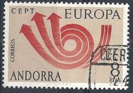 1973 ANDORRA SPAGNOLA USATO EUROPA 8 P - 1973