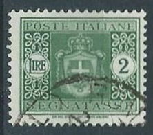 1945 LUOGOTENENZA USATO SEGNATASSE 2 LIRE NO FILIGRANA - RR13125-2 - Strafport