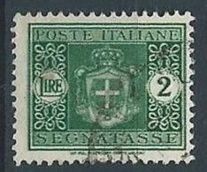 1945 LUOGOTENENZA USATO SEGNATASSE RUOTA 2 LIRE - RR13122-7 - Strafport