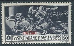 1930 EGEO PATMO FERRUCCI 50 CENT MH * - RR13577-2 - Egée (Patmo)